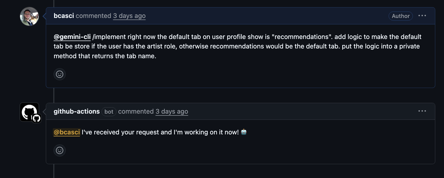 Kickoff Gemini from GitHub Issue