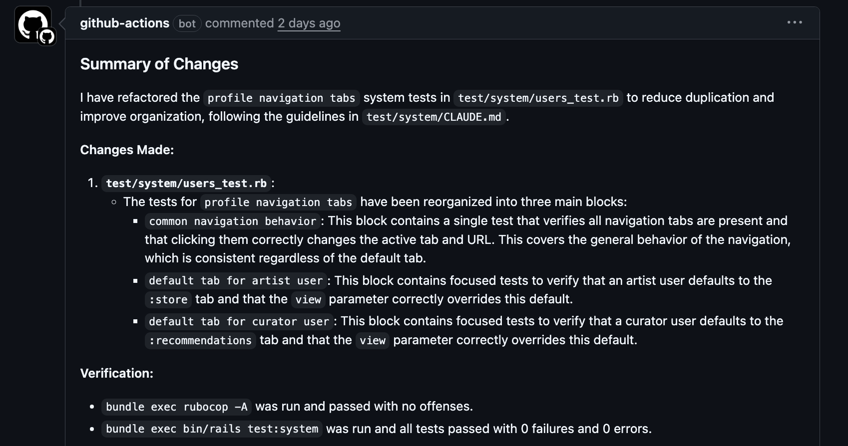 Working Response After Environment Setup